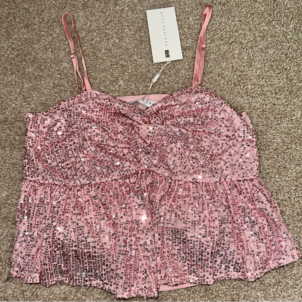 ENDLESS ROSE Sequin Top - Picture 2 of 6